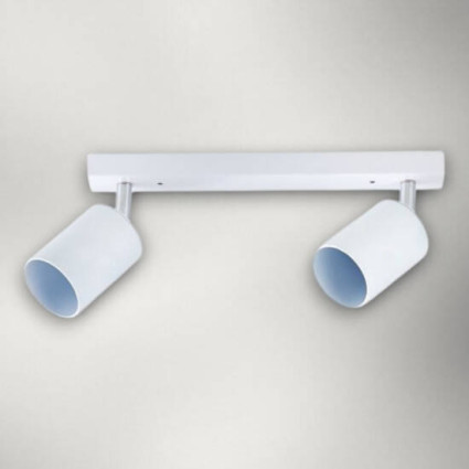 Spot liniar reglabil alb, 2xGU10, 450mm – corp iluminat modern orientabil pentru interior