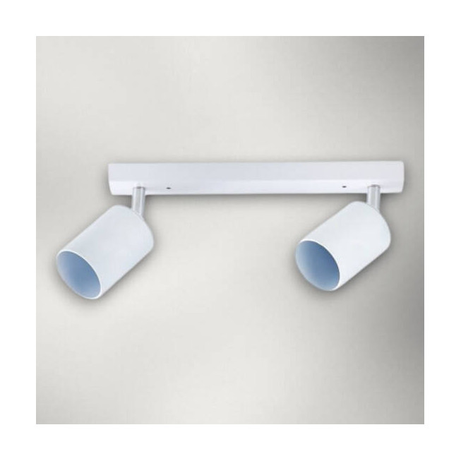Spot liniar reglabil alb, 2xGU10, 450mm – corp iluminat modern orientabil pentru interior