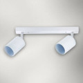 Spot liniar reglabil alb, 2xGU10, 450mm – corp iluminat modern orientabil pentru interior