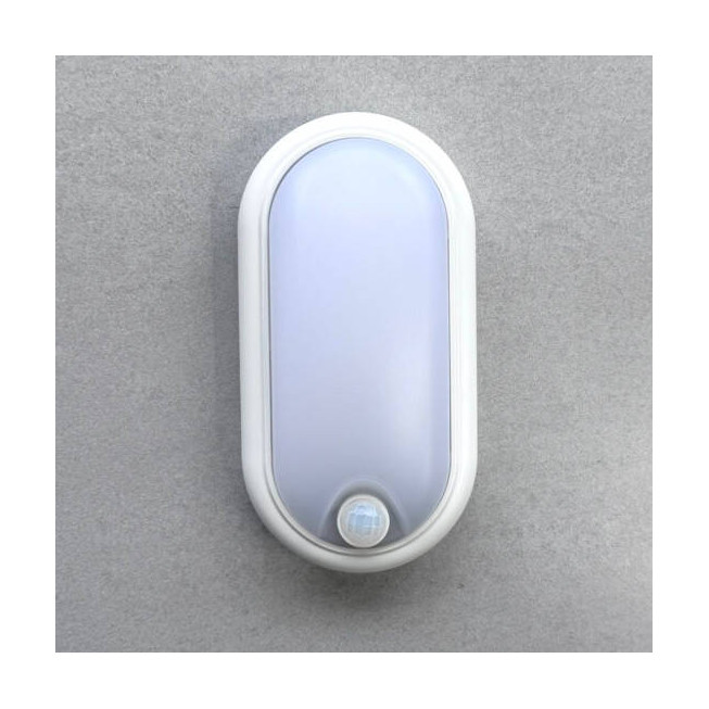 Aplică LED cu senzor de mișcare 360gr, 8W(60W), 6500K, IP65 – iluminat automat interior/exterior