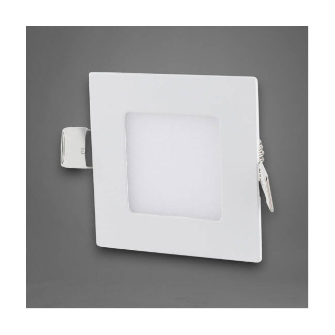 Spot led slim pătrat, 120x120mm, 6W (40W), 2700K, lumină caldă, încastrat, economic și modern
