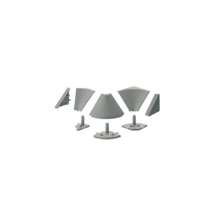 Accesorii fixare profil antistrop Häfele 30x30 mm, înălțător triunghiular, plastic negru