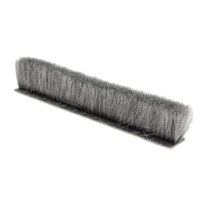 Perie antipraf uși glisante, GTV, 7x12 mm, autoadezivă, gri