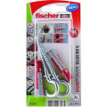 Diblu universal cu cârlig Fischer DuoPower 10x50 RH 535004 – set 2 bucăți fixare perete beton și zidărie