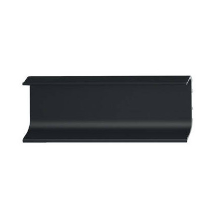 Profil mâner tip C orizontal Häfele din aluminiu – mâner ascuns pentru mobilier modern fără mânere, 3 metri, negru