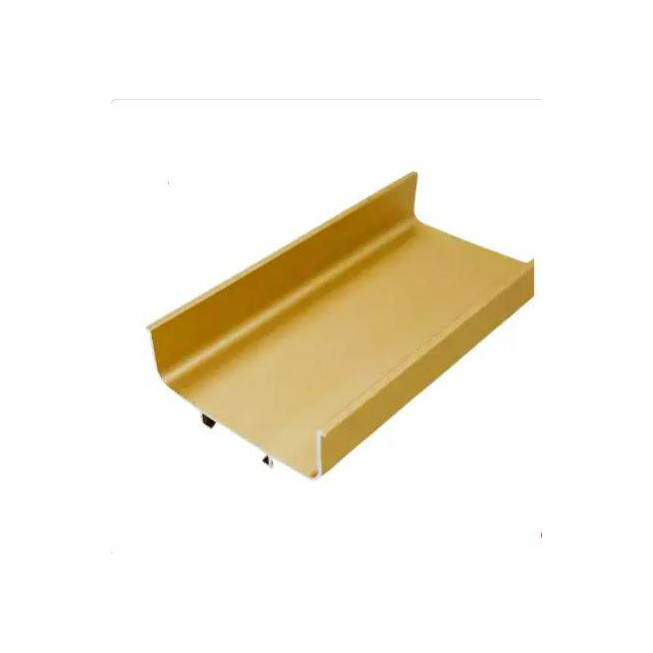Profil mâner tip C orizontal Gola auriu mat 3m din aluminiu – mâner încastrat mobilier bucătărie modern