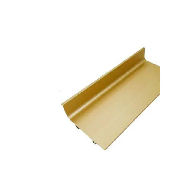 Profil mâner tip J orizontal Gola auriu mat 3m din aluminiu – mâner încastrat mobilier modern fără mânere