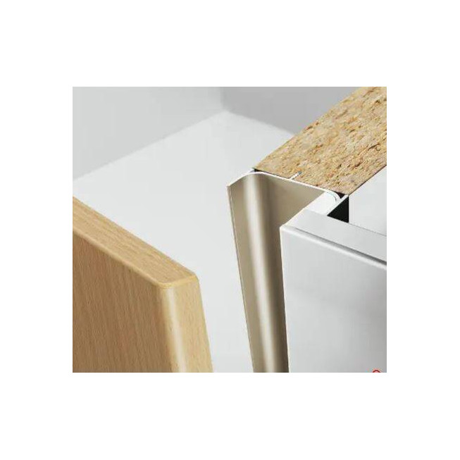 Profil mâner vertical Gola tip C auriu mat 2.7 m din aluminiu – mâner încastrat pentru mobilier modern fără mânere