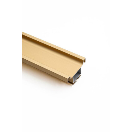 Profil mâner vertical Gola tip U auriu mat 3m din aluminiu – mâner încastrat mobilier modern fără mânere