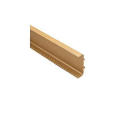 Profil mâner Gola orizontal intermediar auriu mat 3 m din aluminiu – sistem mobilier fără mânere tip Gola