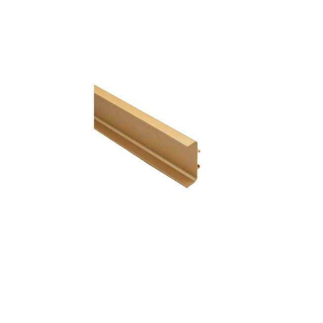 Profil mâner Gola orizontal intermediar auriu mat 3 m din aluminiu – sistem mobilier fără mânere tip Gola