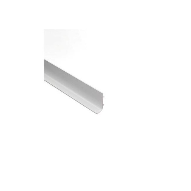 Profil mâner Gola superior tip J alb 3m din aluminiu – profil pentru mobilier suspendat fără mânere