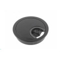 Trecere cablu Ø60 mm negru mat – organizator cabluri birou/mobilier