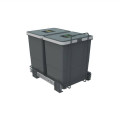 Coș de gunoi încorporabil 2 x 18L Elletipi Ecofil PF01 34B2 – sistem extractibil pentru dulap 35 cm