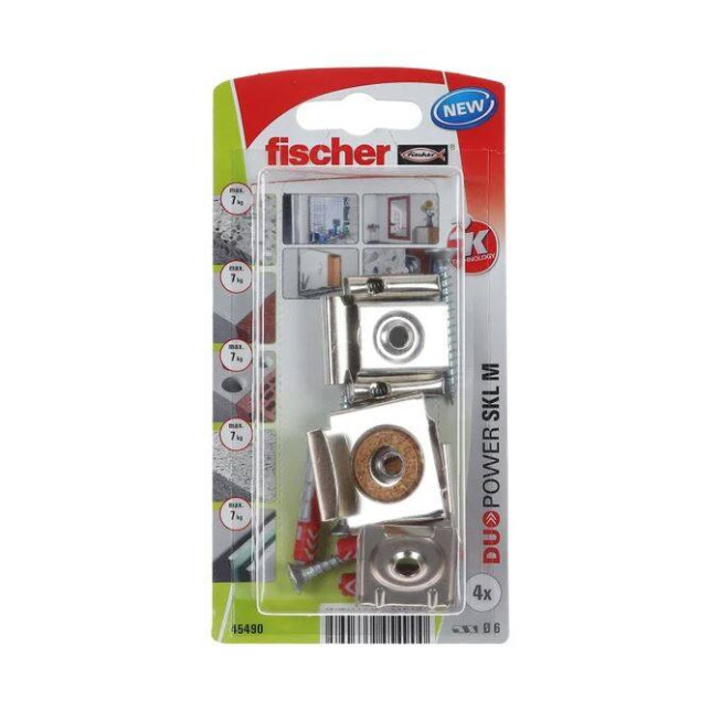 Set montaj oglindă Fischer SKL M K – diblu 6x30 mm + șurub 4x40 mm, fixare sigură oglinzi