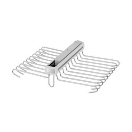 Suport pantaloni dublu Starax S-6723-W – 20 tije, aluminiu, sistem glisant pentru dressing