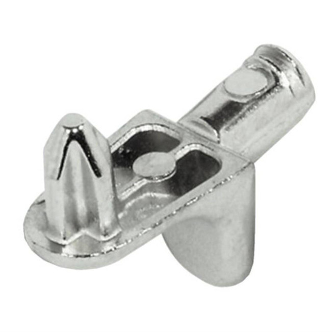 Set 20 x Suport poliță cu fixare Häfele Ø5 mm – nichelat, cu diblu de fixare