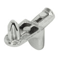 Set 20 x Suport poliță cu fixare Häfele Ø5 mm – nichelat, cu diblu de fixare