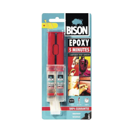 Adeziv epoxidic bicomponent rapid Bison Epoxy 2x12 ml – lipire transparentă ultra rezistentă