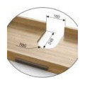 Tijă formă U separator sifon sertar PAL 16 mm PLS Alb – accesoriu organizare sertar mobilier bucătărie
