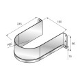 Tijă formă U separator sifon sertar PAL 16 mm PLS Alb – accesoriu organizare sertar mobilier bucătărie