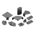 Set accesorii fixare înălțător rectangular 11x24 mm Häfele, negru mat – Accesorii montaj profil antistrop blat