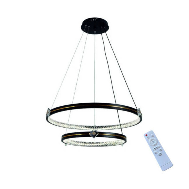 Lustră LED 85W 3500lm ajustabilă 3000K, 4000K, 6500K, DL75L204 – iluminat modern cu telecomandă
