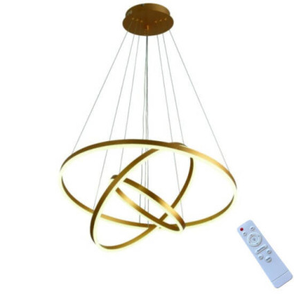 Lustră LED 150W, 9800lm, ajustabilă 3000K, 4000K, 6500K, DL75L213 – iluminat modern cu telecomandă