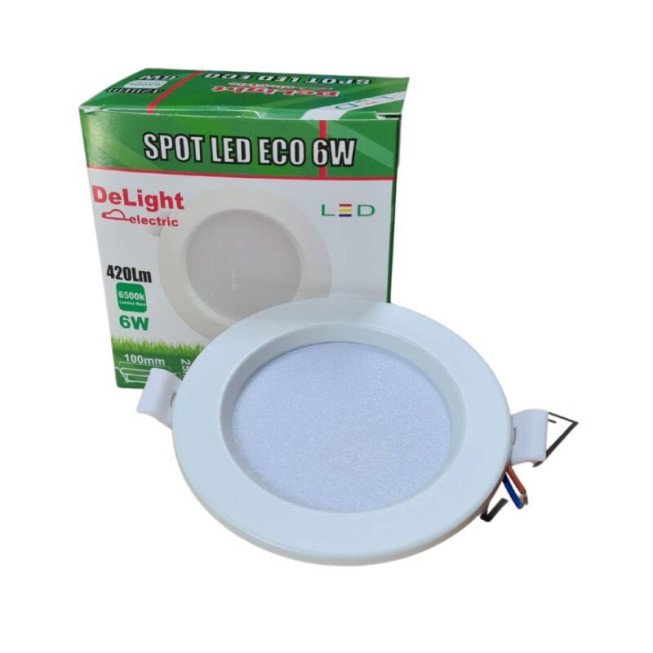 Spot LED Eco 6W 420lm 6500K set 2 bucăți DL77003 – iluminat încastrat modern și economic