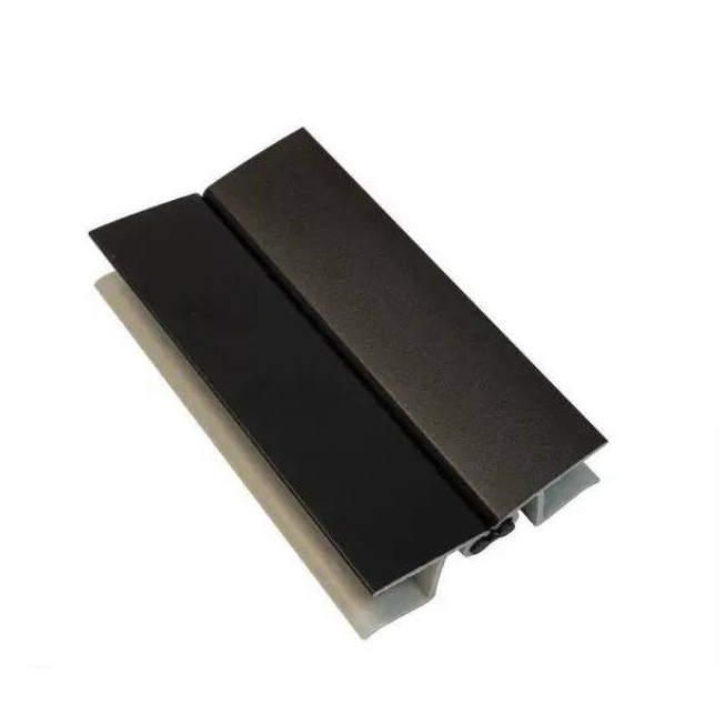 Element îmbinare plintă multiunghi folie finisaj negru mat H100 pentru montaj elegant și finisaj profesional