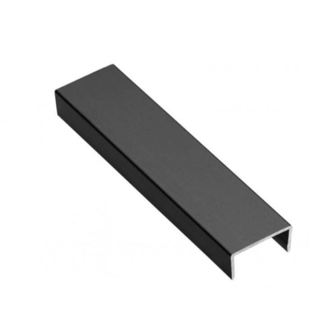 Profil aluminiu C 18 mm, 3 ml, negru GTV pentru mobilier și dressing