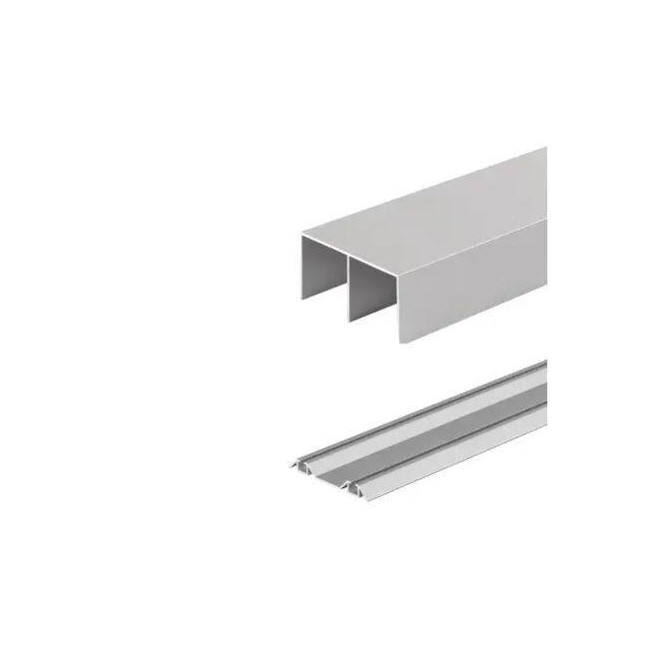 Kit sine duble Häfele Adoor 2 m din aluminiu mat pentru uși culisante dressing