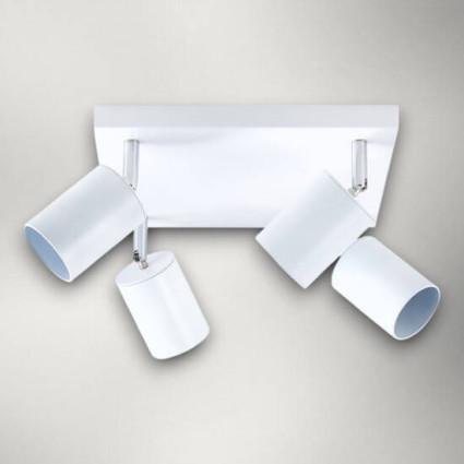 Spot Liniar Reglabil Alb cu Dulie 4 X GU10 – Aplică Modernă pentru Iluminat Interior