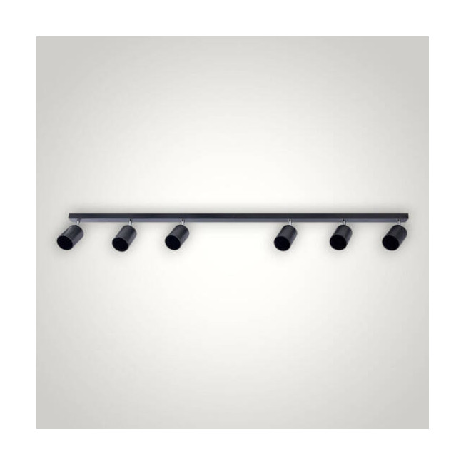 Spot Liniar Reglabil Negru, 6xGU10, 1180mm, pentru Iluminat Modern Interior