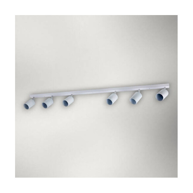 Spot Liniar Reglabil Alb, cu dulie 6xGU10, pentru Iluminat Modern Interior