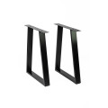 Set 2 bucăți picior masă negru, H710x580 mm, 73x7.5x3, mm  pentru mobilier modern