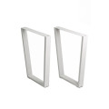 Set picioare metalice masă H710x580 mm, alb, profil 78x7.5x3 cm, 2 bucăți