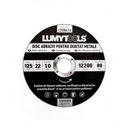 Disc Abraziv pentru Debitat Metale LT08614 | Tăiere Rapidă și Precisă pentru Oțel și Profile Metalice