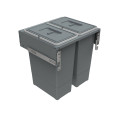 Coș Extractibil Deșeuri Elletipi BLOCK 2.0 PBR A4760H2 – 2x45L, Șine Metalice