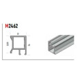 Profil Aluminiu Negru M2462 , 3 metri, pentru Sticlă 4 mm-Profil Cadru pentru Vitrine și Mobilier din Sticlă