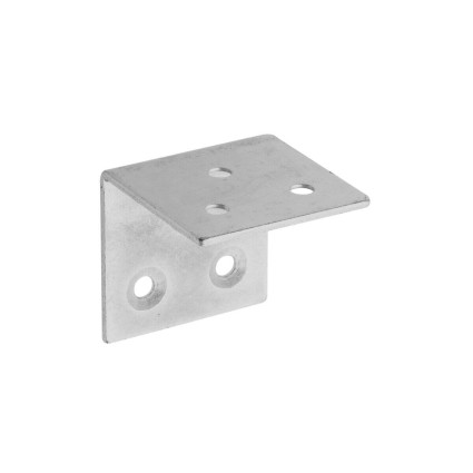 Colțar metalic cromat 40x40x40 mm pentru mobilă, rafturi și construcții din lemn