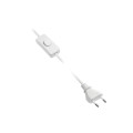 Cablu alimentare cu stecher si intrerupator 2 ml 2x0_75 mm alb