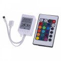 Controler bandă LED RGB 12V, 72W, telecomandă IR 24 taste – reglaj culori, efecte și intensitate