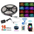 Kit bandă LED RGB WiFi + telecomandă, 12V, control smart prin aplicație, iluminat ambiental modern