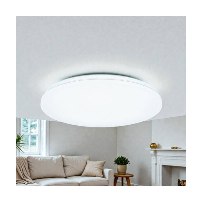 Plafonieră LED Milky Slim Ø375, 24W, 1680lm, 6500K, lumină rece, aplică tavan LED, iluminat interior modern