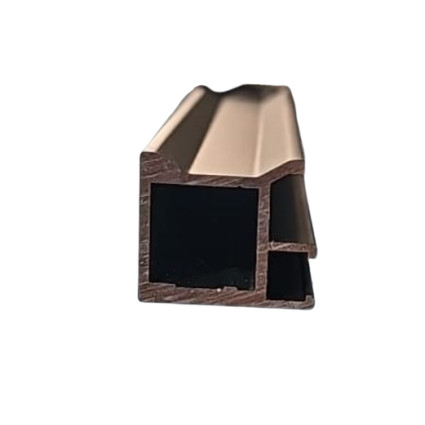 Profil Aluminiu Negru M2462 , 3 metri, pentru Sticlă 4 mm-Profil Cadru pentru Vitrine și Mobilier din Sticlă