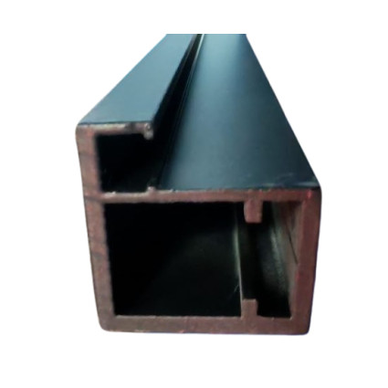 Profil Aluminiu Negru M2090, 3 metri, pentru Sticlă 4 mm - Profil Cadru pentru Vitrine și Mobilier