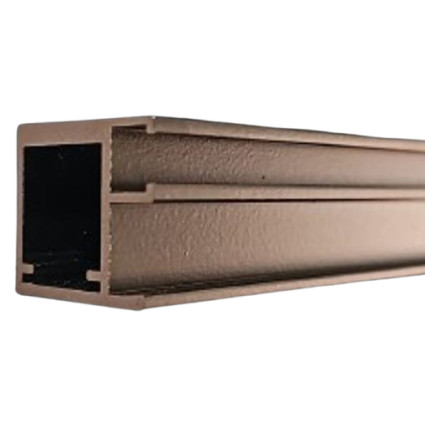 Profil Aluminiu Negru M1940, 3 metri, pentru Sticlă 4 mm-Sistem Vitrină și Compartimentare