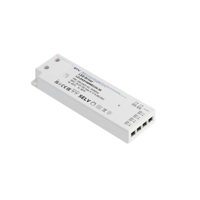 Sursă de alimentare LED GTV Easy Click, 24V, 100W, Slim, IP20, Mini AMP – LD-ZAS100WEC24-30