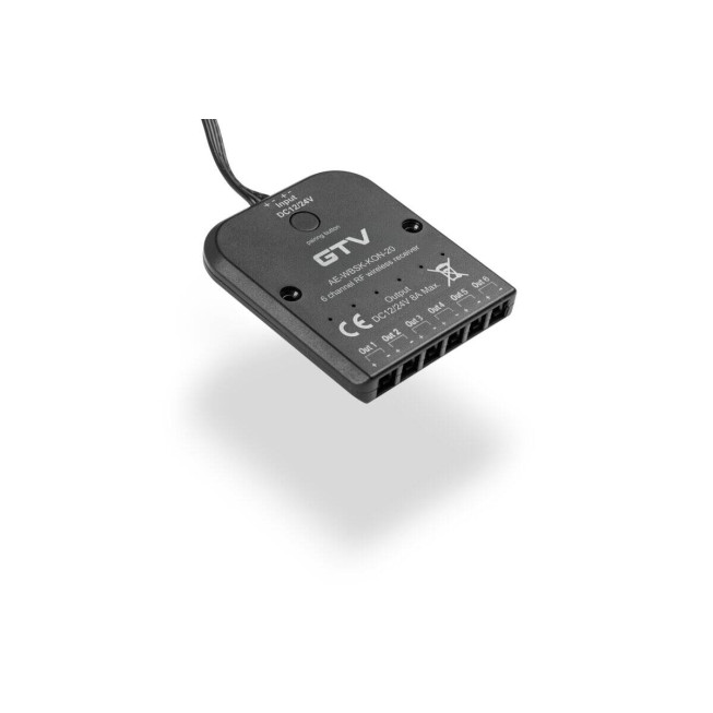 Receptor wireless GTV SKY, 8A, pentru sisteme LED 12V/24V, cu cablu Mini AMP 1m – AE-WBSK-KON-20